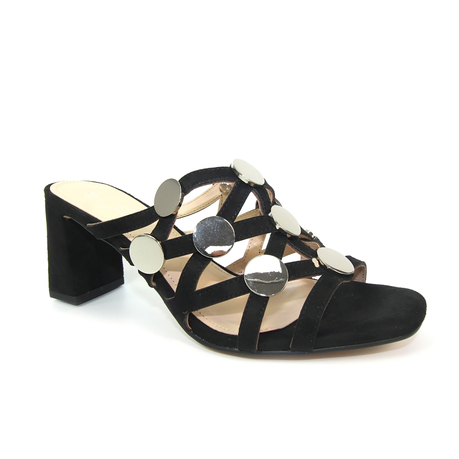 LUNAR SHOES Monserrat Heeled Mule Sandal in Black 7 monserrat heeled mule sandal p4001 244418 image