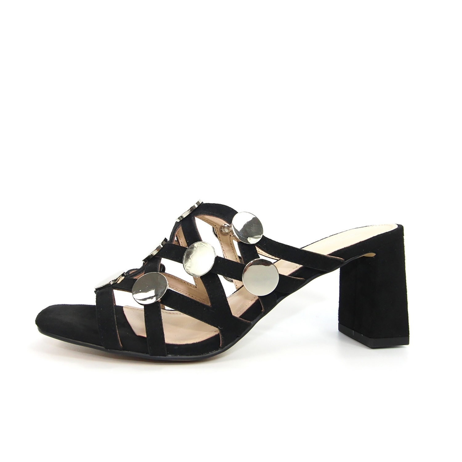 LUNAR SHOES Monserrat Heeled Mule Sandal in Black 2 monserrat heeled mule sandal p4001 244448 image