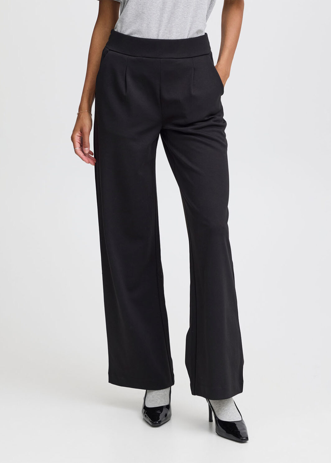 B Young Rizetta Wide Trouser in Black 20812847