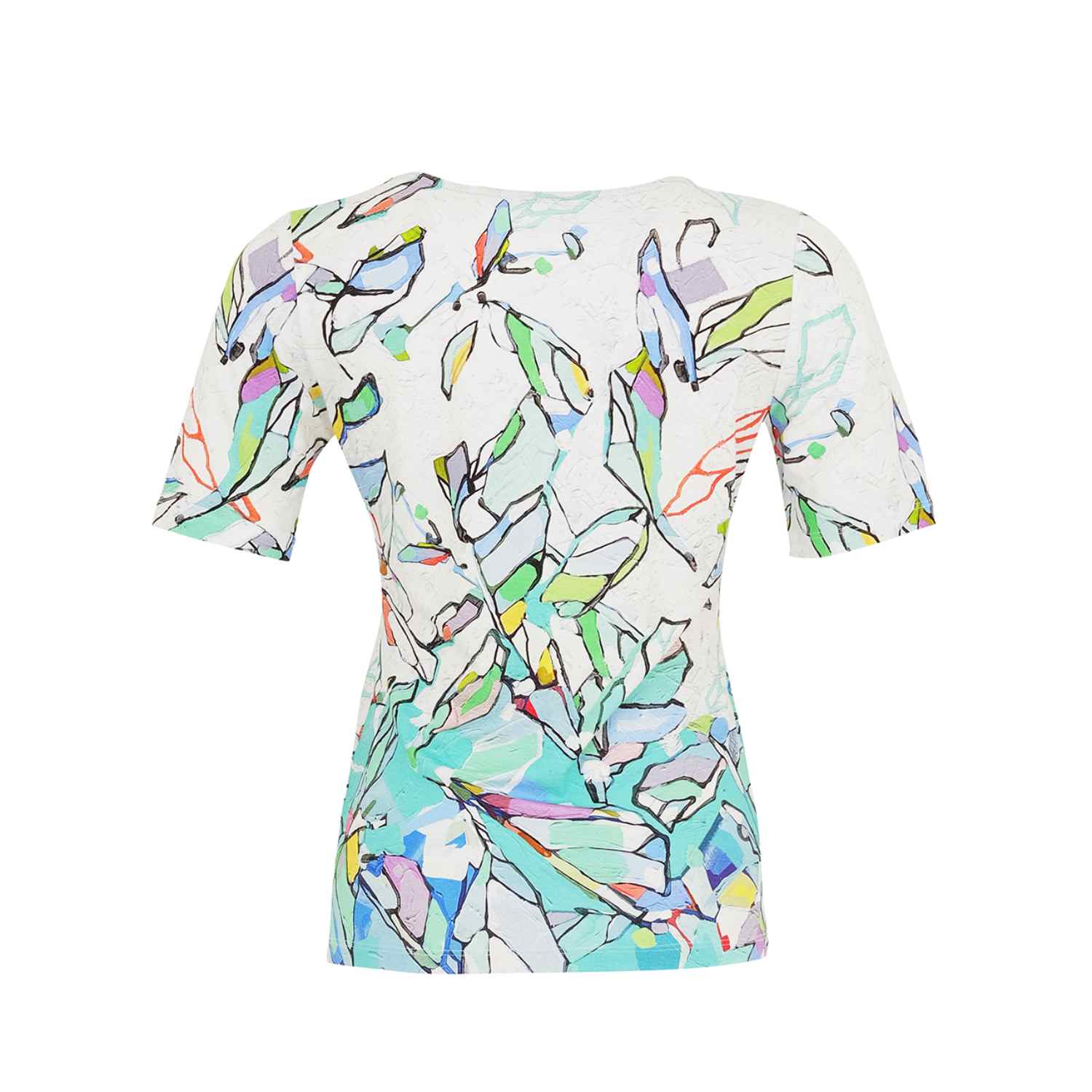 DOLCEZZA Half Moon Morning Print T-shirt in Multi - 25613 2 25613 as back