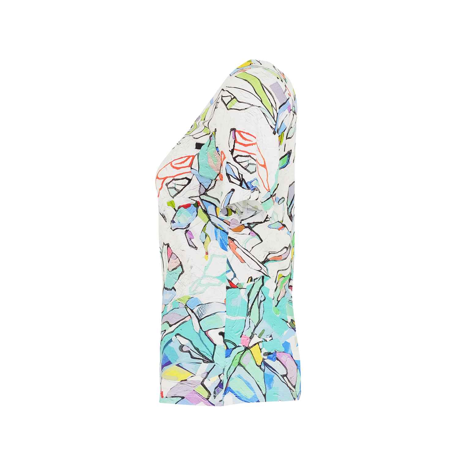 DOLCEZZA Half Moon Morning Print T-shirt in Multi - 25613 3 25613 as side