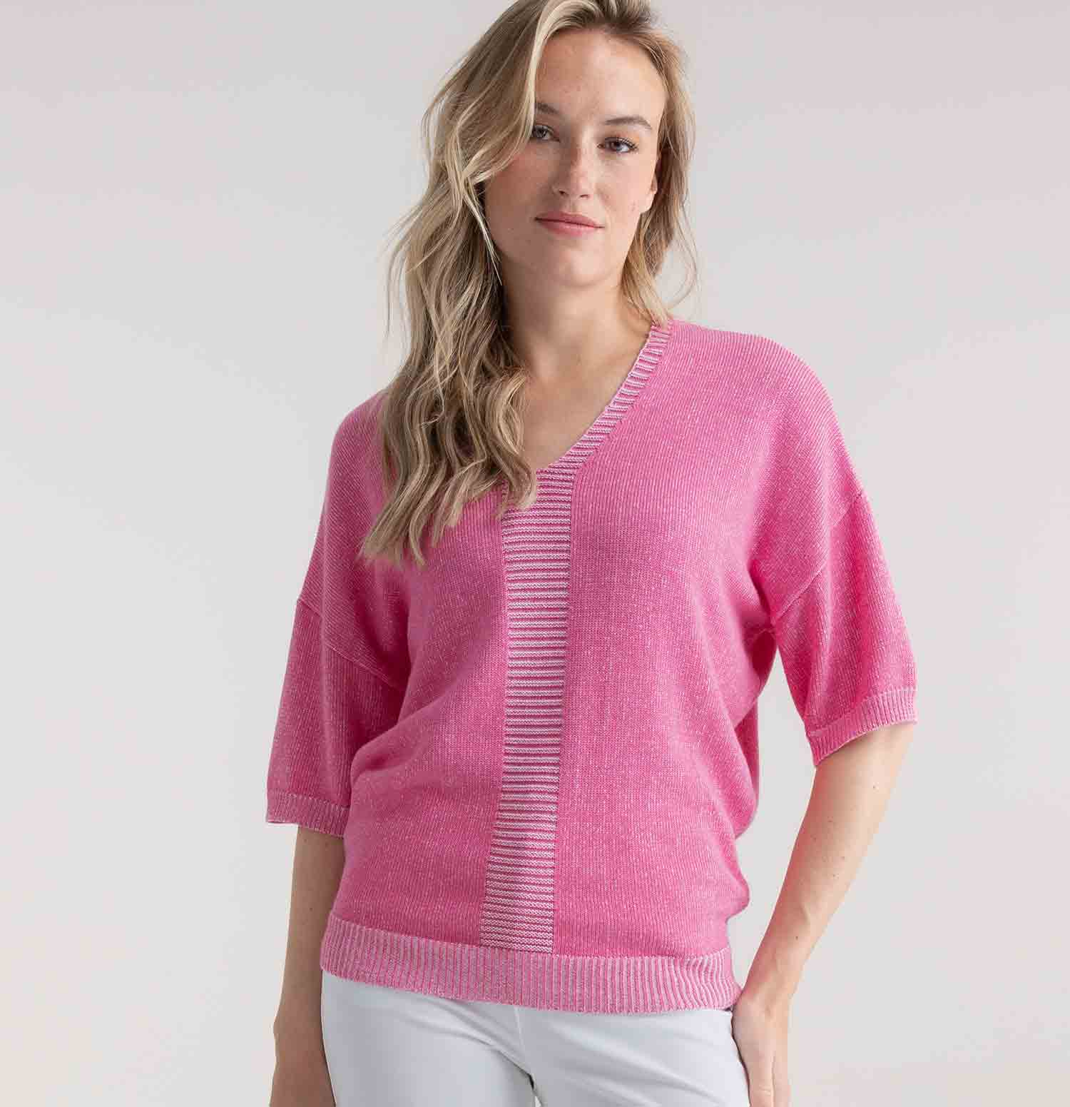 MARBLE Oversized Fit Sweater in Pink - 7884 1 7884 194 4 F