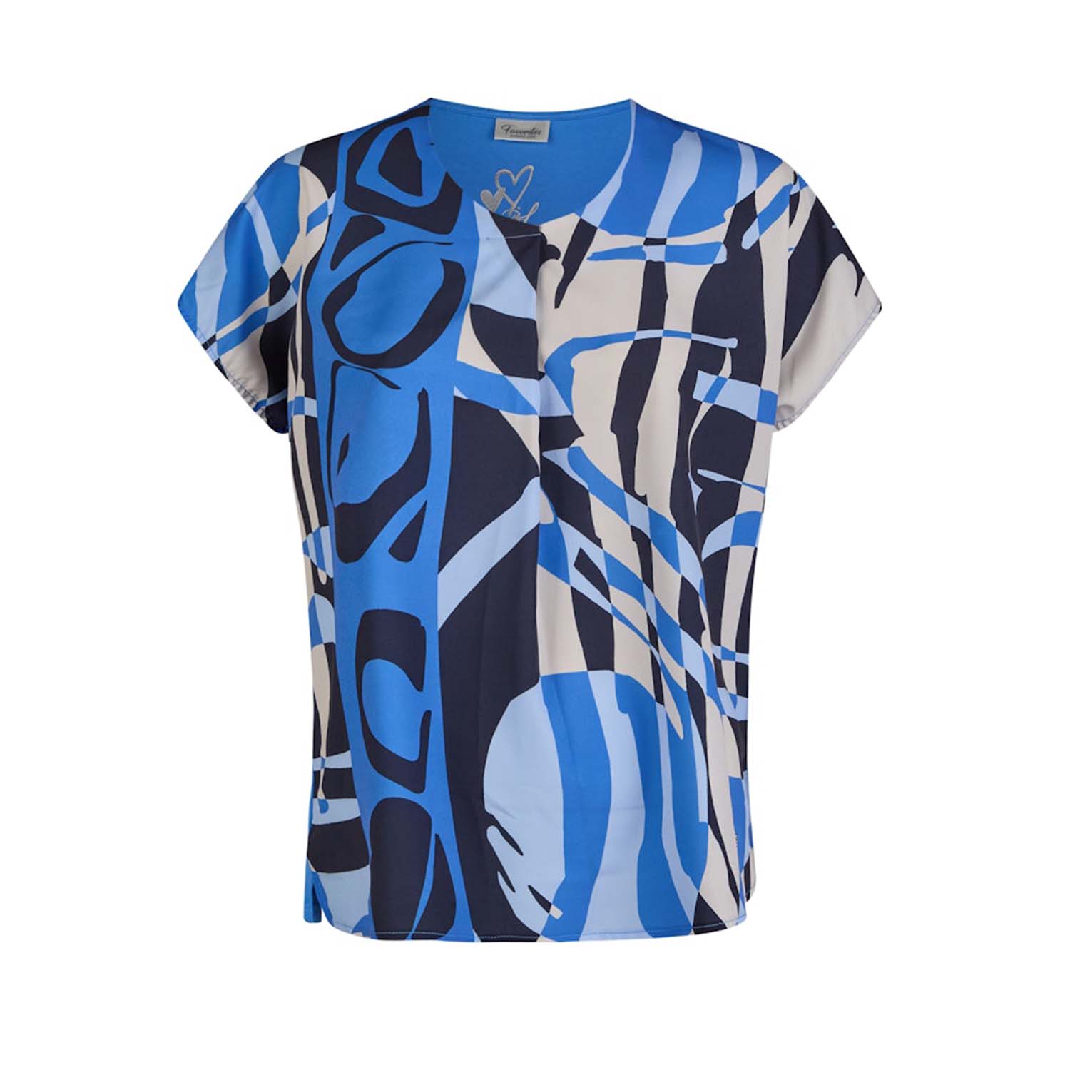 BARBARA LEBEK 77270052 T-SHIRT BLOUSE-AZURE 1 77270052