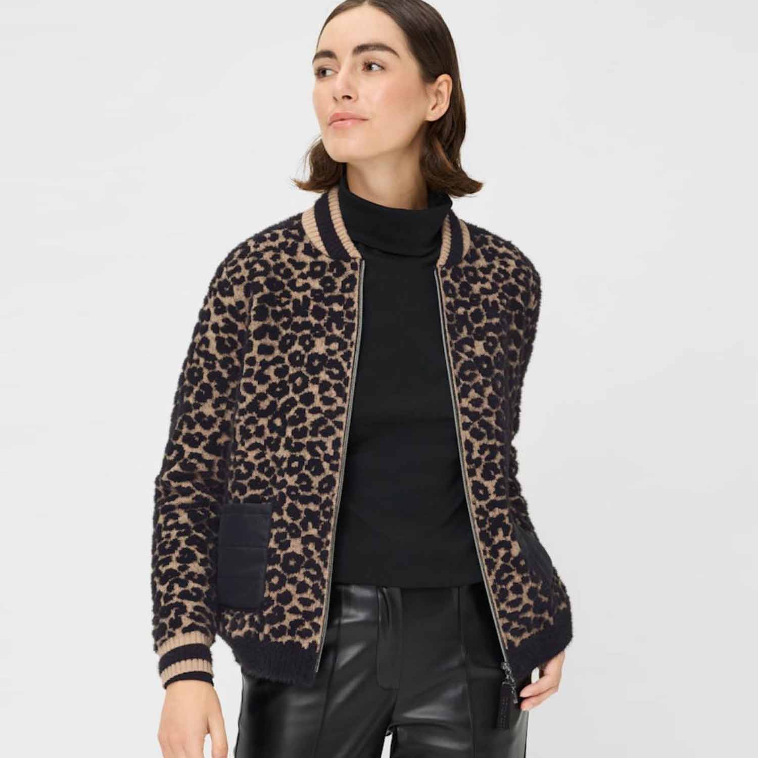 OLSEN 11004704 JACKET CARDIGAN-BLACK 1 Olsen Urban Wild 25 10 02 80000 11004704