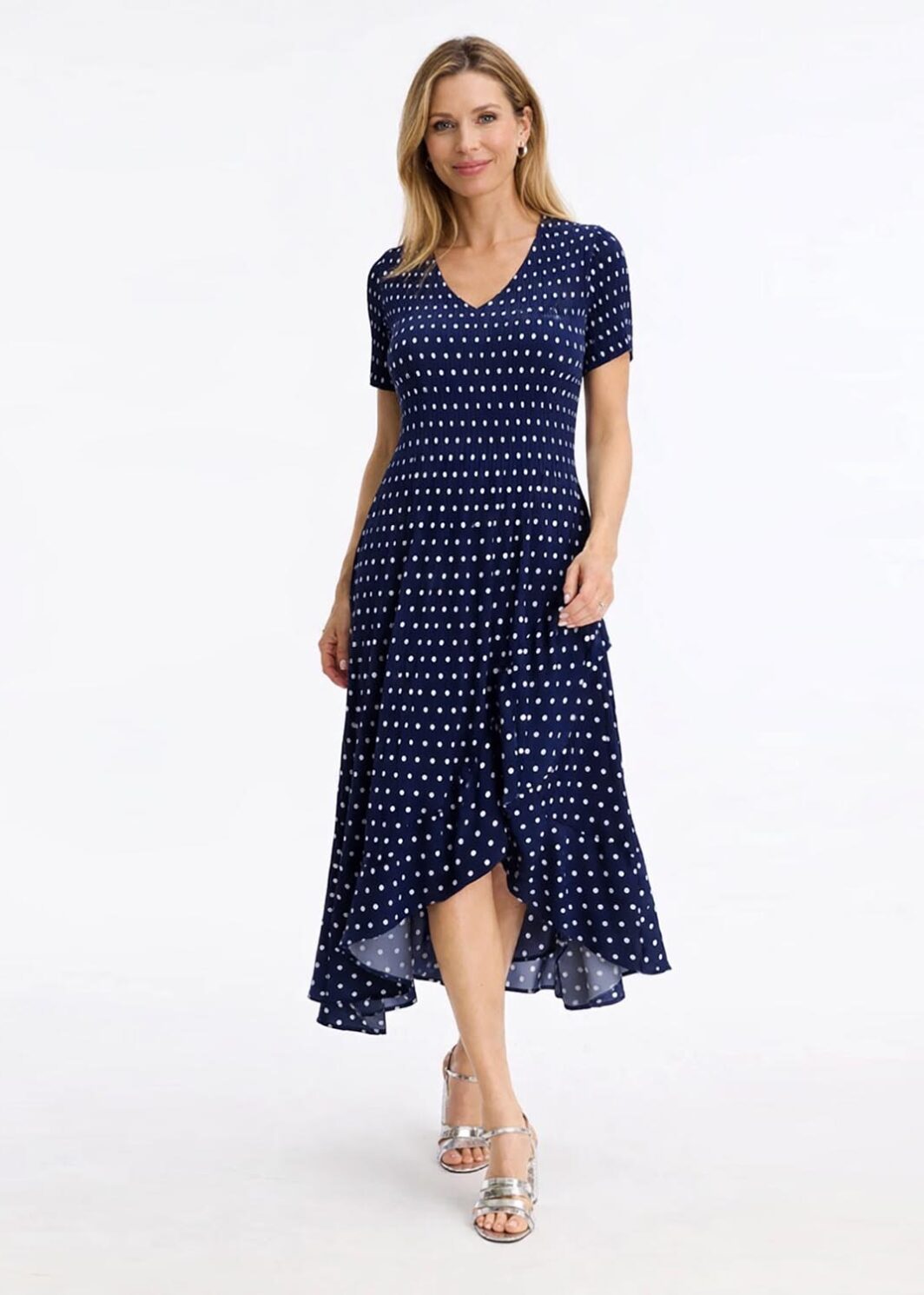 LEO&UGO KER093 SPOT DRESS-NAVY