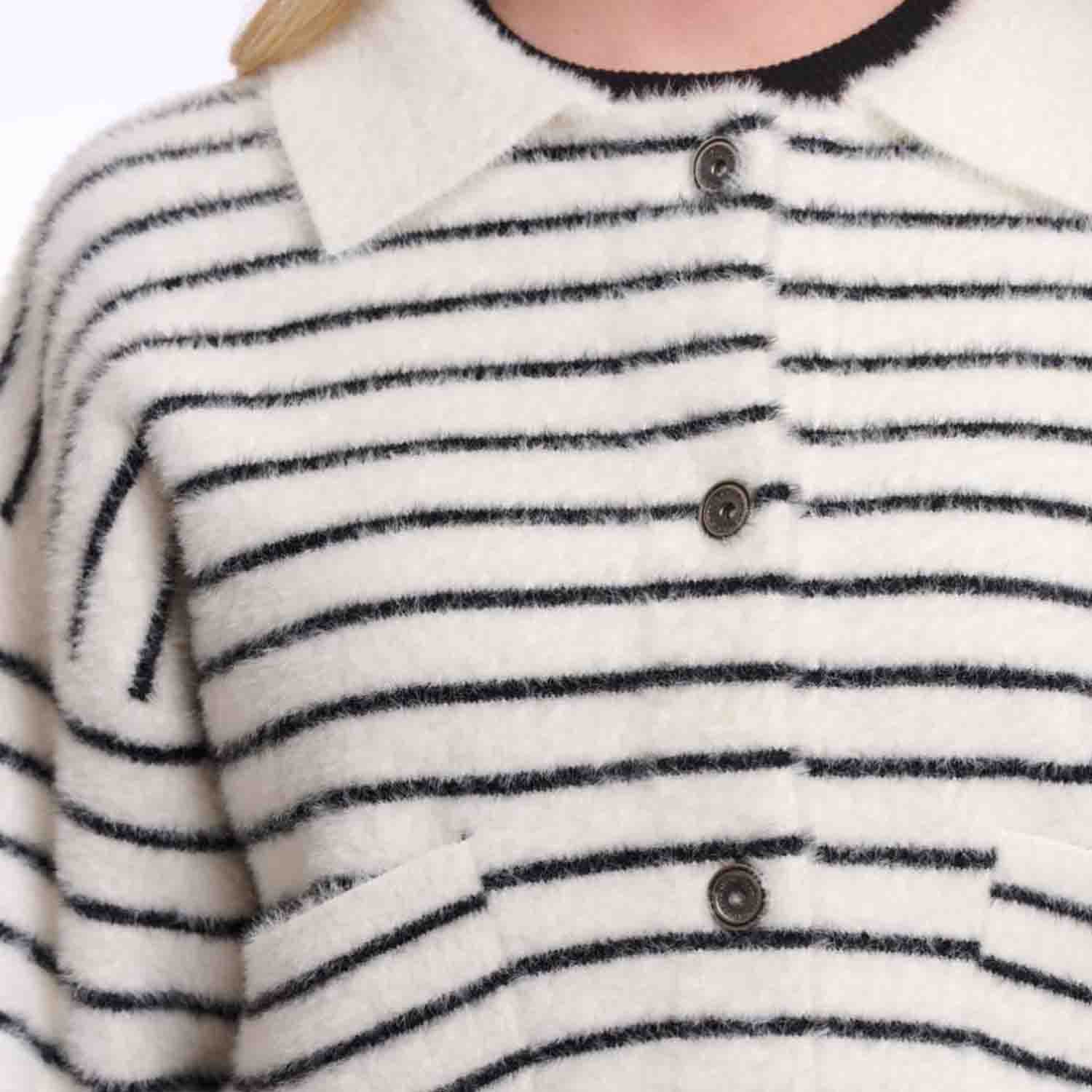 RINO & PELLE BUBBLY S/S BOXY JACKET-BLACK/WHITE 2 RinoPelle SS26 11041 Bubbly.5012621 2