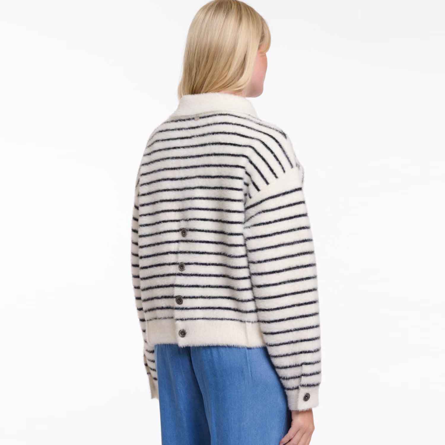 RINO & PELLE BUBBLY S/S BOXY JACKET-BLACK/WHITE 3 RinoPelle SS26 11041 Bubbly.5012621 3