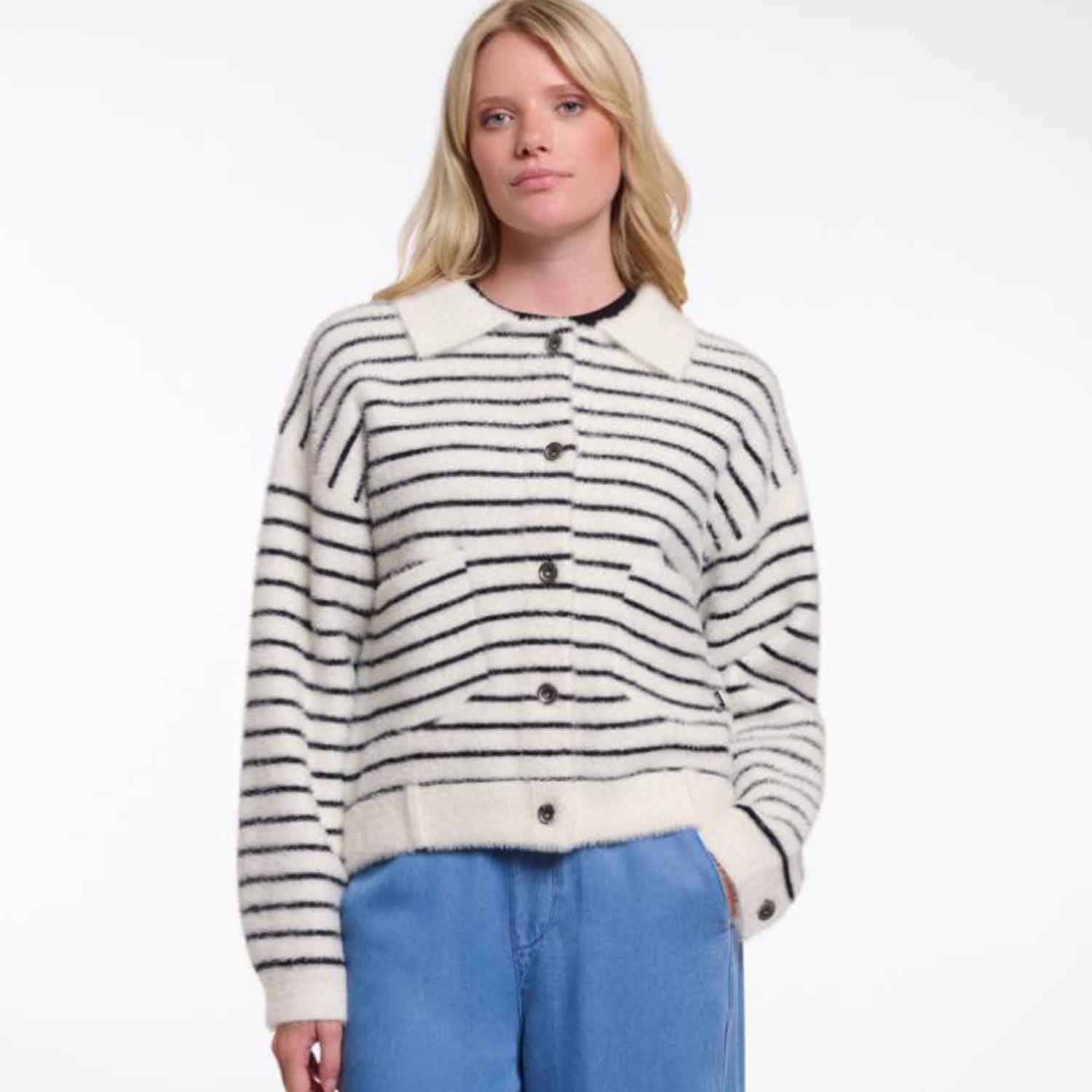 RINO & PELLE BUBBLY S/S BOXY JACKET-BLACK/WHITE 4 RinoPelle SS26 11041 Bubbly.5012621 4