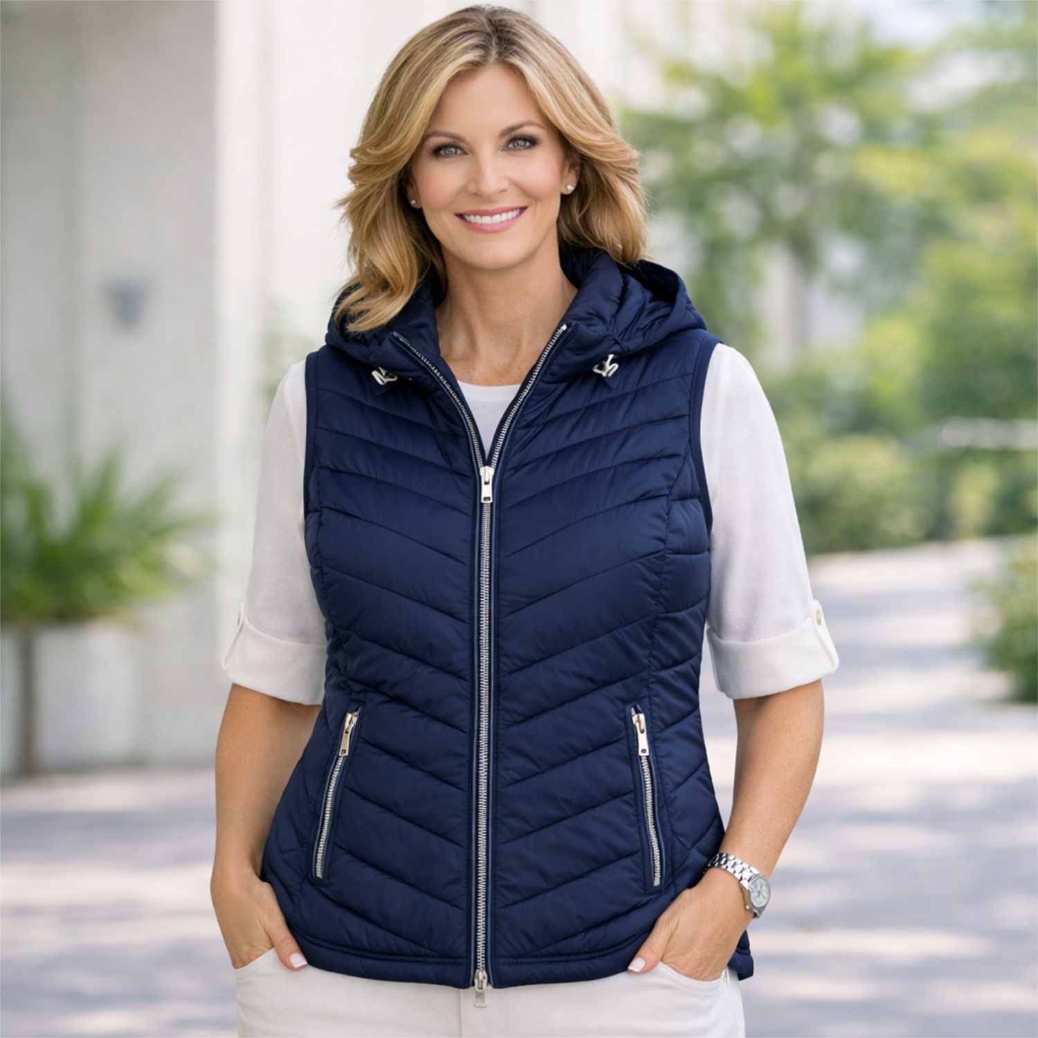 BARBARA LEBEK GILET DOWN FREE 50730062-NAVY 1 BARBARA LEBEK GILET DOWN FREE 50730062-NAVY
